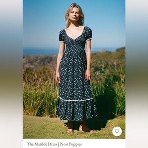Christy Dawn Matilde Dress Noir Poppies